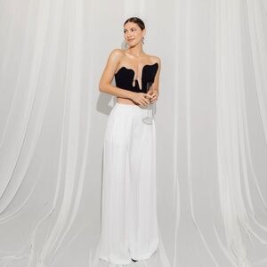 Christopher Esber Salacia Black Wire Strapless Bustier Top XS